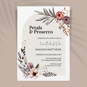Arch Petals & Prosecco Boho Brautparty Einladung