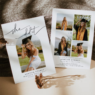 Arch Photo Graduation Party Invitation Faire-part