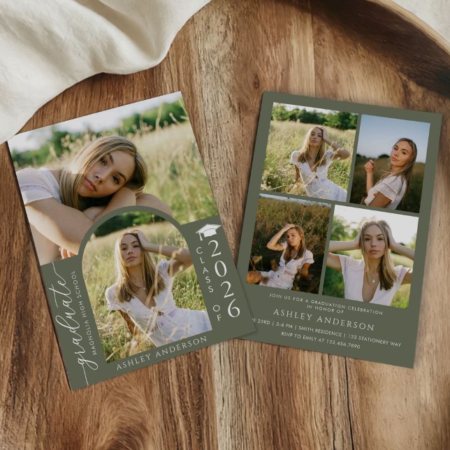 Arch Photo Graduation Party Invite Announcement Einladung (Von Creator hochgeladen)