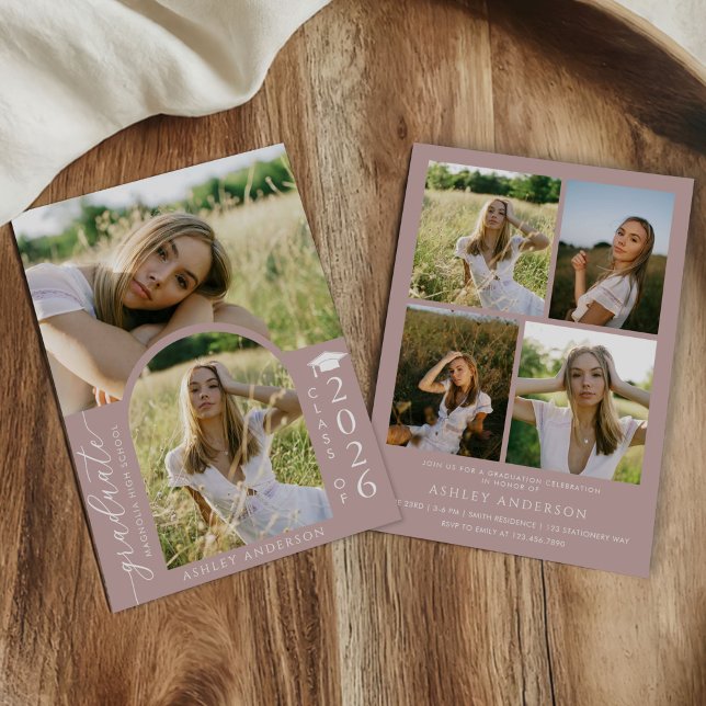 Arch Photo Graduation Party Invite Announcement Einladung (Von Creator hochgeladen)