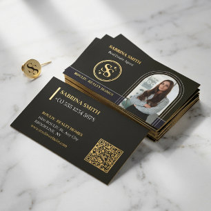 Arch Photo Logo & QR Code Immobilienmakler   Immob Visitenkarte