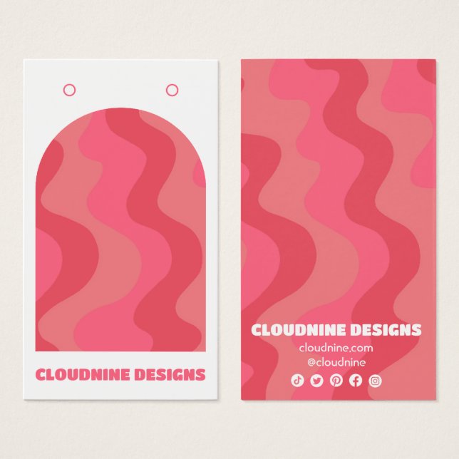 Arch Retro Vagues Elevant Collier Bijoux Display (Devant & derrière)