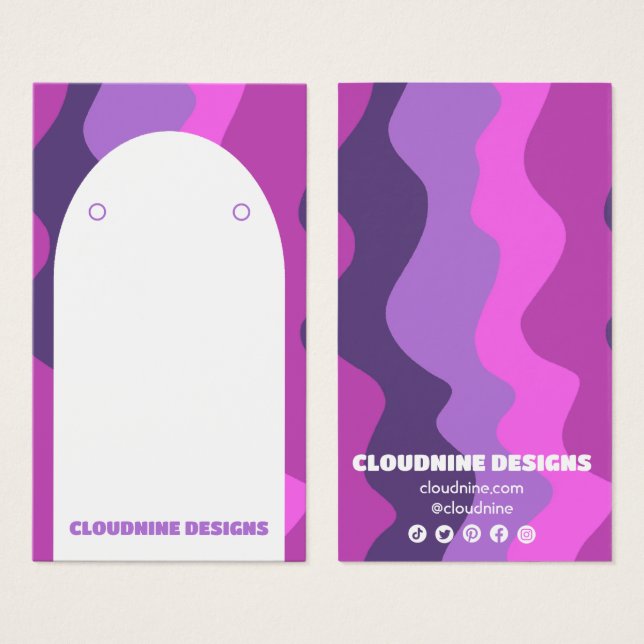 Arch Retro Waves Earring Necklace Juwelier Display (Vorne & Hinten)