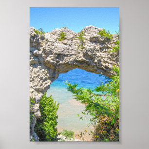 Arch Rock auf Mackinac Island, Michigan Poster