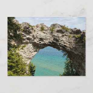 Arch Rock auf Mackinac Island, Michigan Postkarte