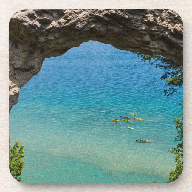 Arch Rock Canoeing Getränkeuntersetzer (Vorderseite)