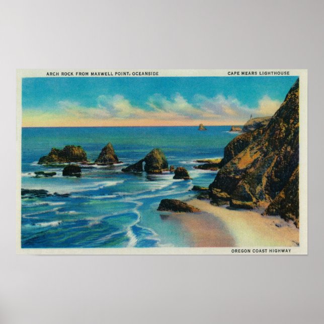 Arch Rock from Maxwell Point, OceansideCoast Poster (Vorne)
