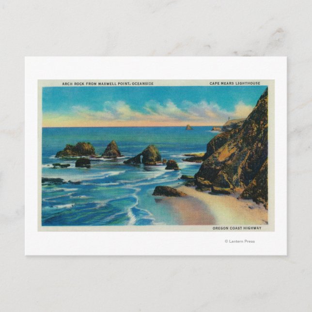 Arch Rock from Maxwell Point, OceansideCoast Postkarte (Vorderseite)