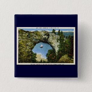 Arch Rock Mackinac Island, Michigan Button
