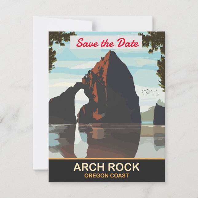 Arch Rock, Oregon Coast, Save The Date (Vorderseite)