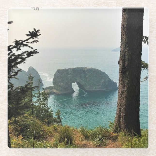 Arch Rock, Samuel H. Boardman, Oregon Coast Glasuntersetzer (Vorderseite)