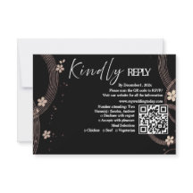 Arch Serenity Black Premium RSVP-Karte