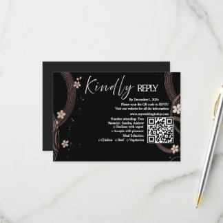 Arch Serenity Black Premium RSVP-Karte RSVP Karte