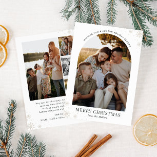 Arch Snowflake Carte photo de vacances, Joyeux Noë