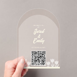 Arch Style Wedding Einladung QR Code Einladung