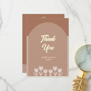 Arch Style Wedding Flat Danke Karte