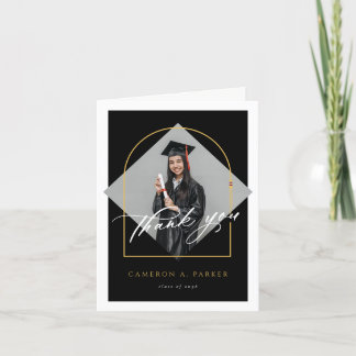 Arch Tassels Minimalistisch Frame Foto Abschluss Dankeskarte