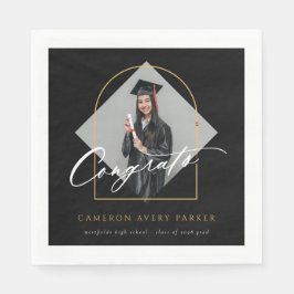 Arch Tassels Minimalistisch Frame Foto Abschluss Serviette