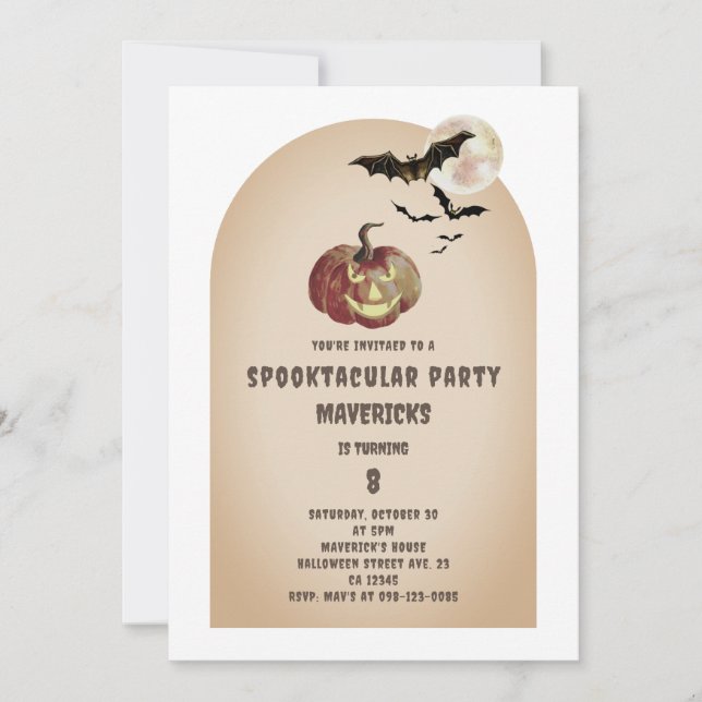 Arch Vampire Spooktacular Geburtstag Einladung (Vorderseite)