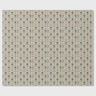 Arch vergoldetes Teal Deco abstraktes geometrische Geschenkpapier