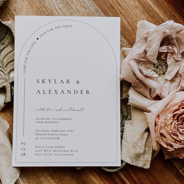 Arch Wedding Party Einladungskarte (Von Creator hochgeladen)