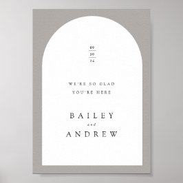 Arch Wedding Welcome Sign Poster
