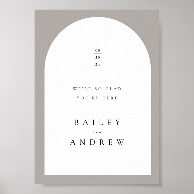 Arch Wedding Welcome Sign Poster (Vorne)