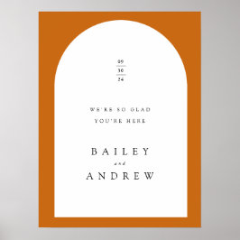 Arch Wedding Welcome Sign Poster
