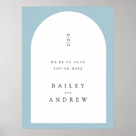 Arch Wedding Welcome Sign Poster