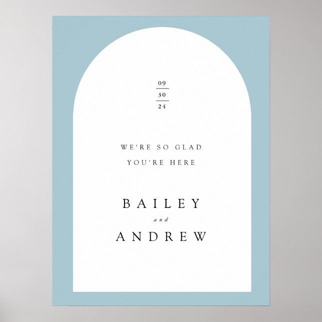 Arch Wedding Welcome Sign Poster (Vorne)