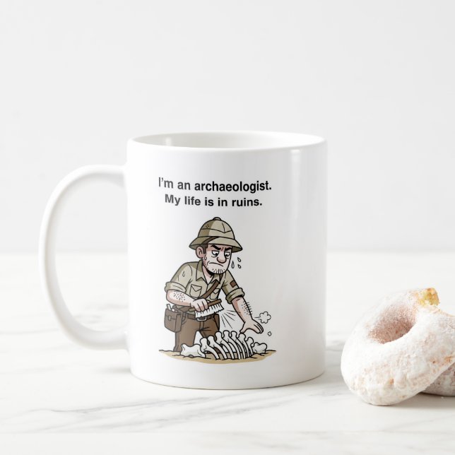 Archaeologist Explorer Spirit – Ancient Discovery  Kaffeetasse (Mit Donut)
