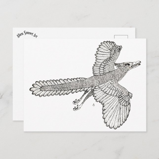 Archaeopteryx Postkarte (Vorne/Hinten)