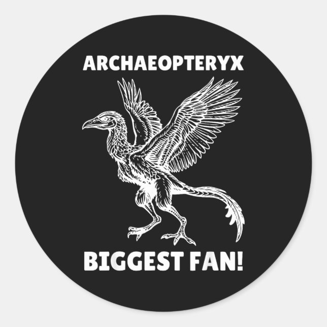 Archaeopteryx  runder aufkleber (Vorderseite)