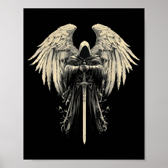Archangel Gabriel Christian Angel Catholic Warrior Poster (Vorne)