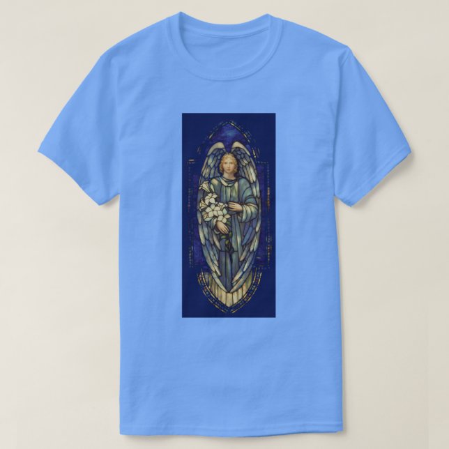 Archangel Gabriel mit Lilien T-Shirt (Design vorne)