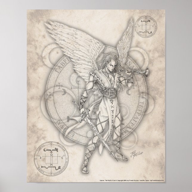 Archangel Gabriel Print Poster (Vorne)