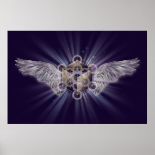 Archangel Metatron - Metatron's Cube Poster