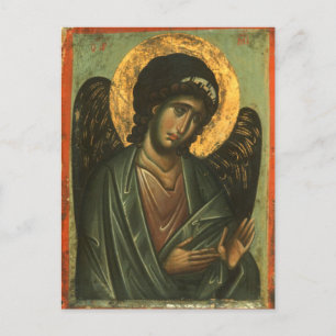 Archangel Michael aus dem orthodoxen Sinai-Symbol Postkarte