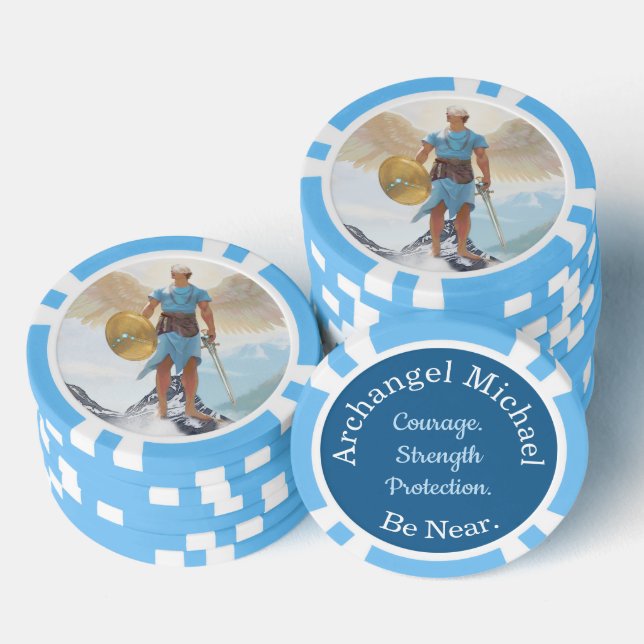 Archangel Michael “Be Near” Protection Token Pokerchips (Stapel)