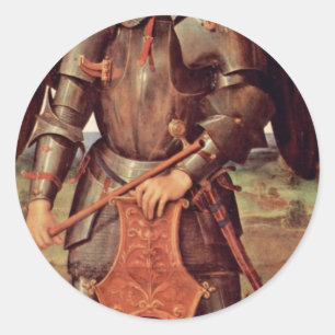 Archangel Michael By Perugino Pietro (Beste Qualit Runder Aufkleber