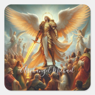 Archangel Michael étiquette Carré