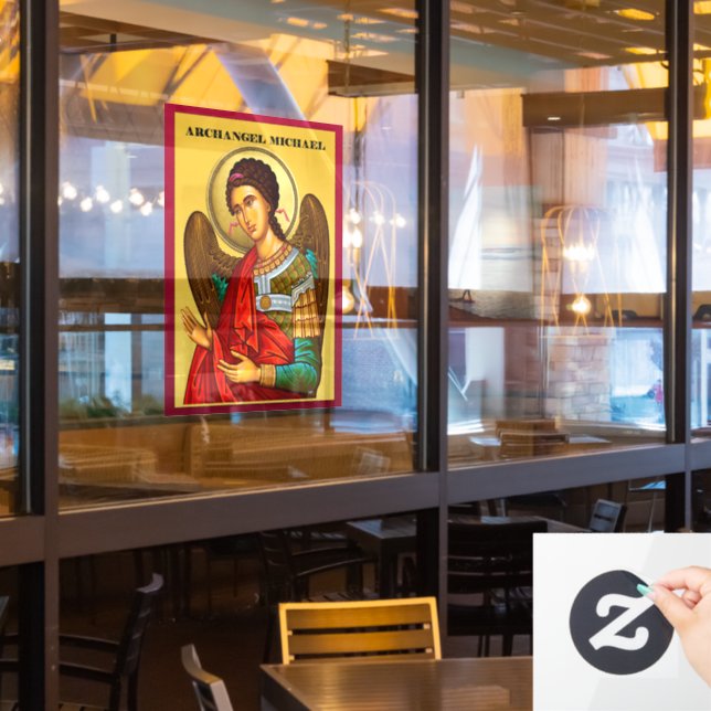 Archangel Michael Fensteraufkleber (Restaurantfenster)