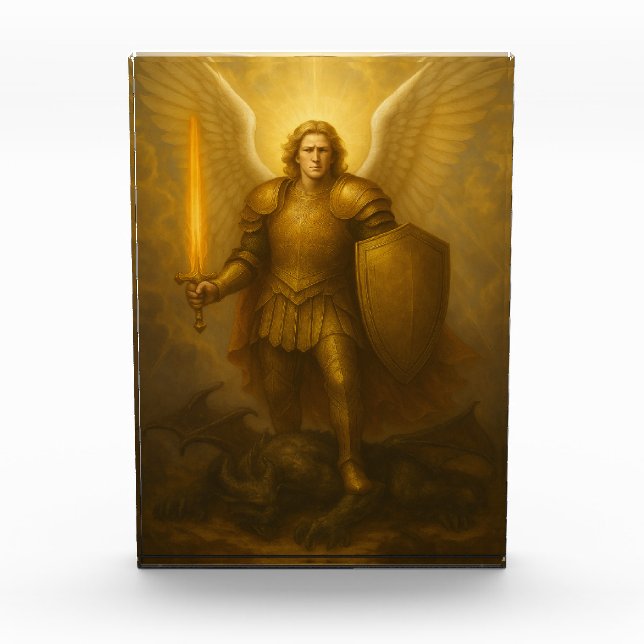 Archangel Michael - göttlicher Beschützer des Lich Fotoblock (Vorderseite)