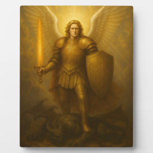 Archangel Michael - göttlicher Beschützer des Lich Fotoplatte