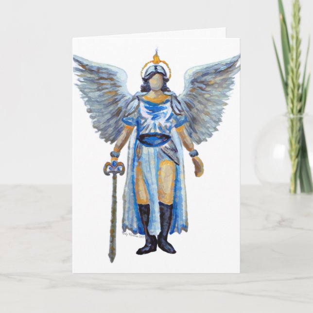 Archangel Michael Guardian Angel Protection Sword Karte (Vorderseite)