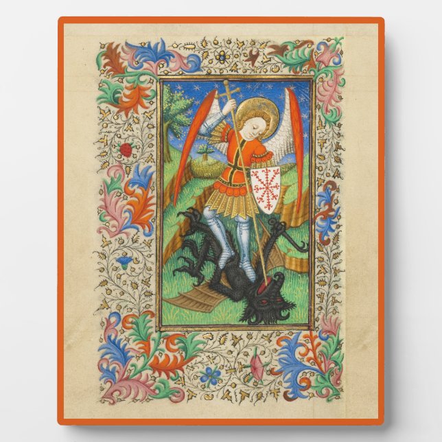 Archangel Michael Medieval Art Fotoplatte (Vorderseite)