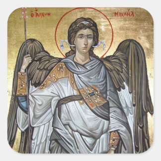 Archangel Michael Quadratischer Aufkleber