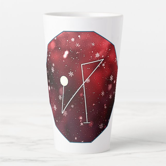 Archangel Michael Sigil Digitale Kunst Milchtasse (Vorderseite)