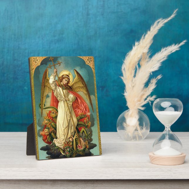 Archangel Michael Tabletop Plaque Fotoplatte (Seite)