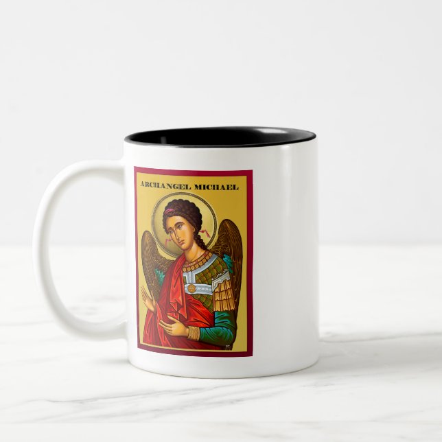 Archangel Michael Zweifarbige Tasse (Links)